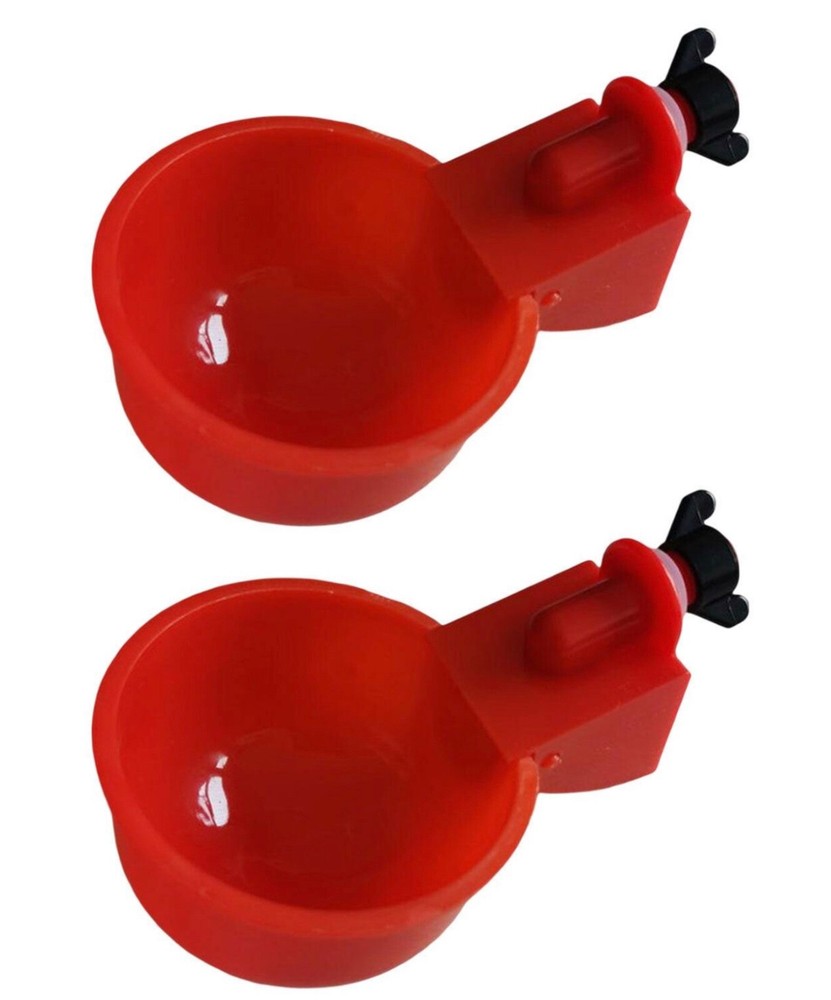 6 PCS Automatic Water Cups Poultry Drinker Waterer Chicken Duck Quail Drinking