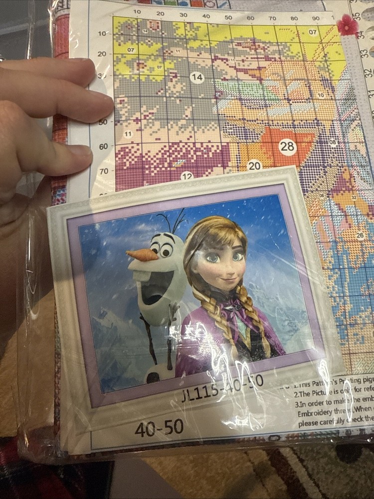 Crosstitch Olaf and Anna