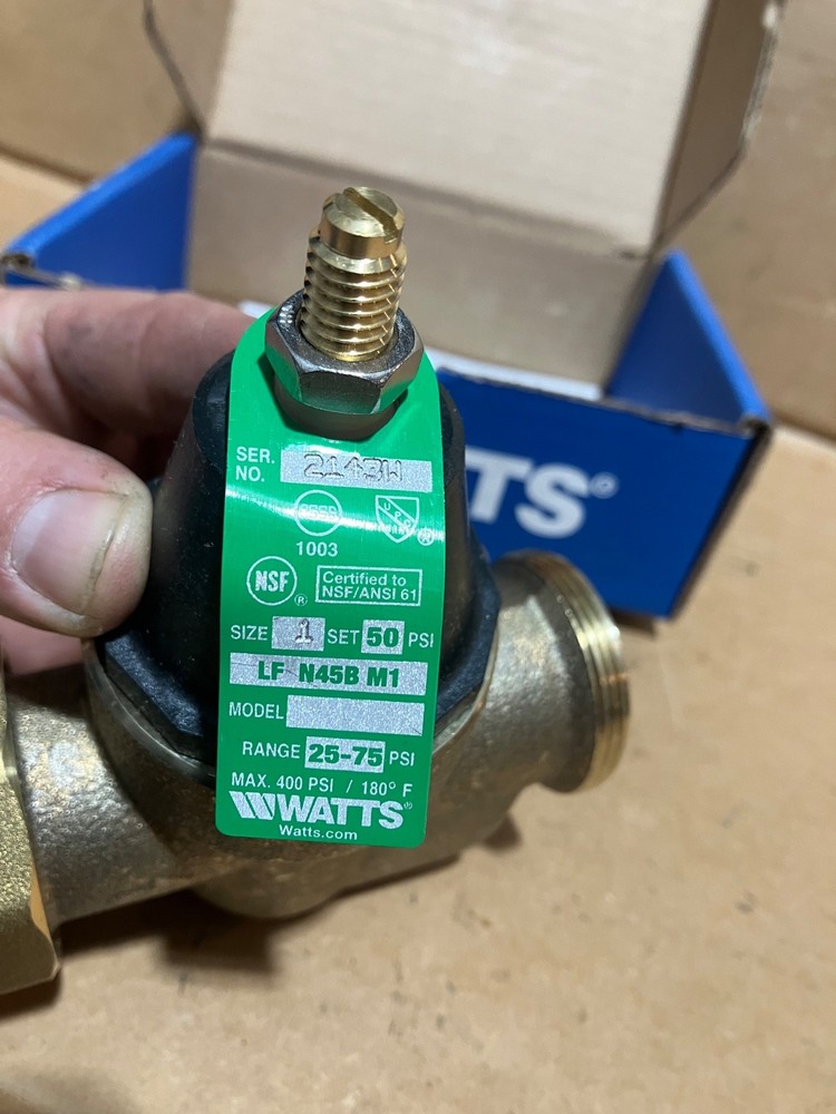 Watts Pressure Reducing Valves LFN45BUM1 1” NEW IN BOX 0960025