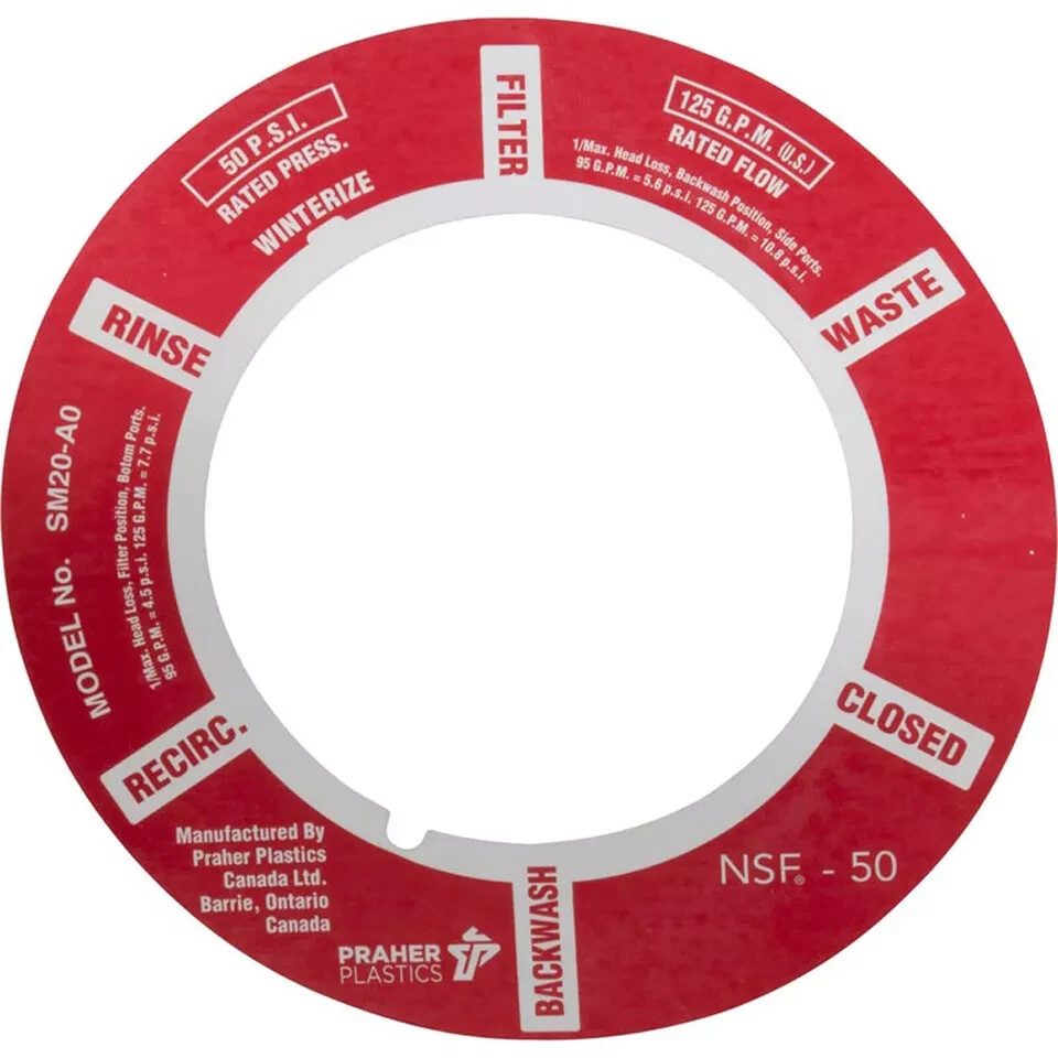 Praher Side Mount Valve Decal E-5-S2
