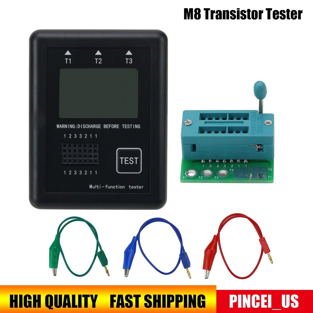 Graphic M8 Transistor Tester Diode Inductance Capacitance ESR Voltage Meter pe66