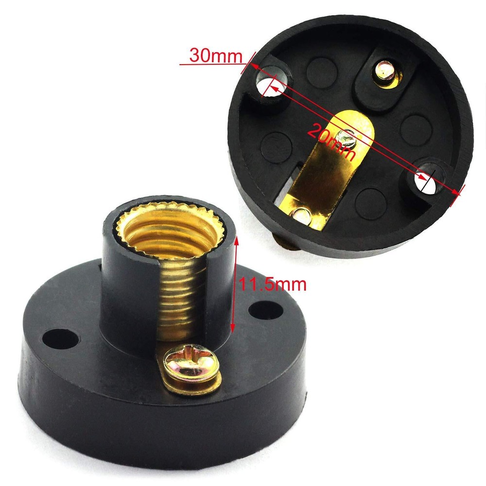 25 Pack E10 Mini Bulb Holder Screw Type Light Socket Mounting Bracket
