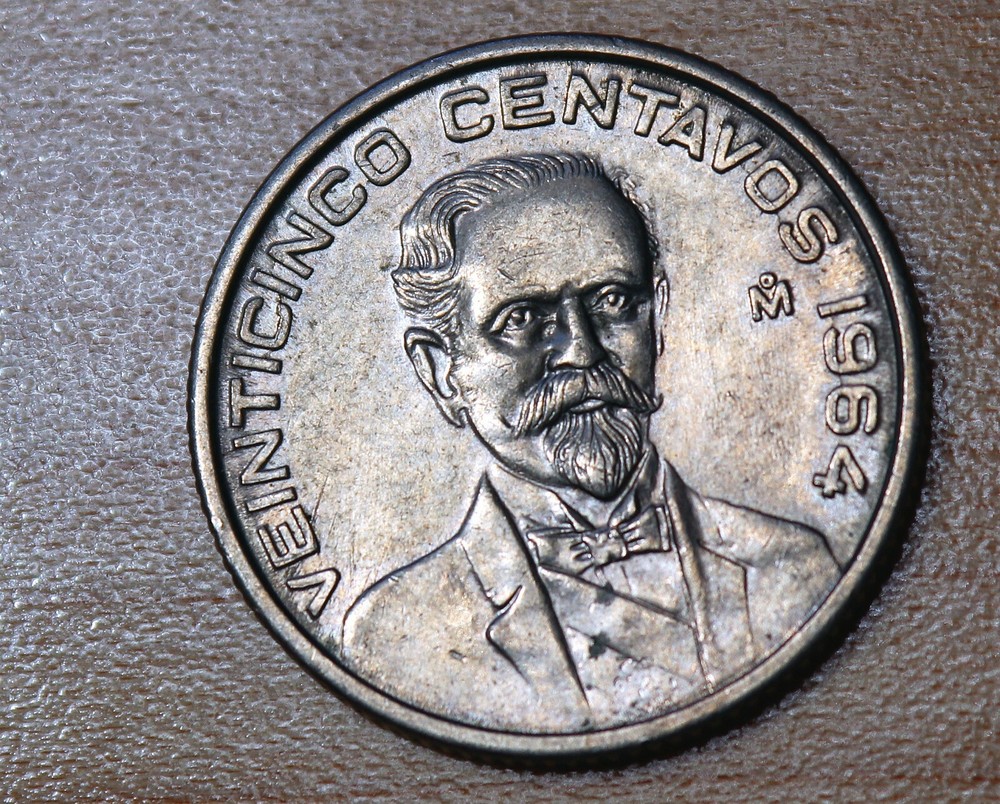 1964 Mexico 25 Centavos