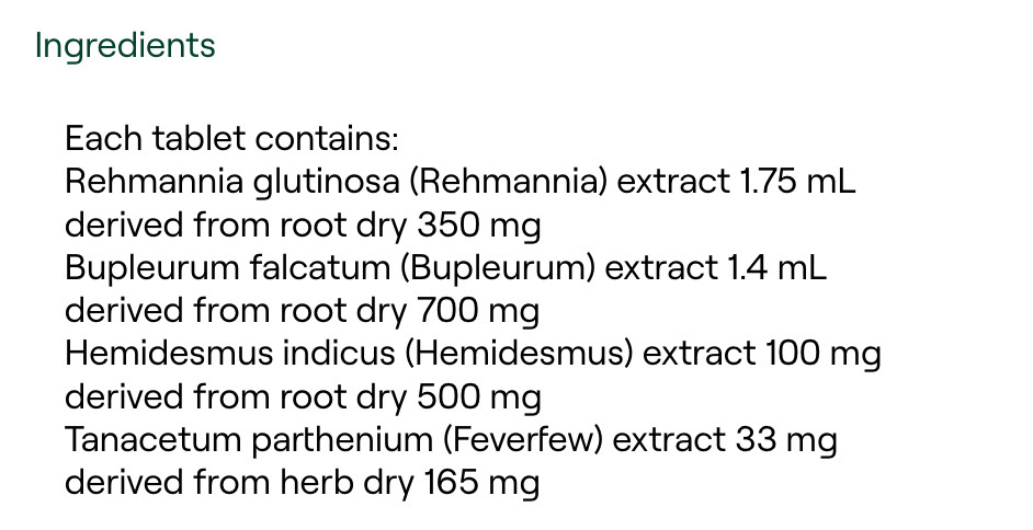 MediHerb Hemidesmus Complex 60 Tablets