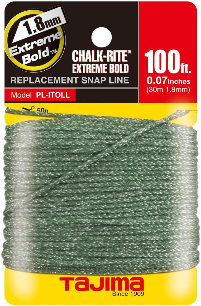 Replacement Snap-Line - 1.8 Mm X 100 Ft Chalk-Rite Dura Braided String for Ex...
