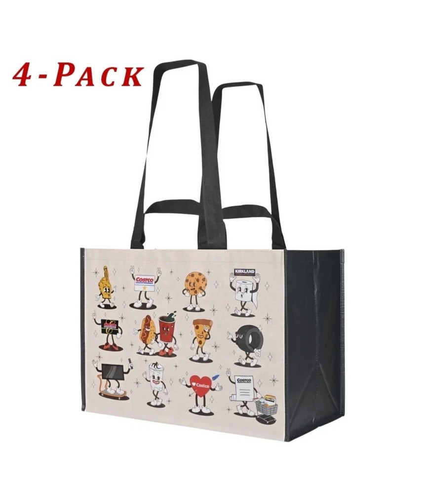Costco KeepCool Reusable Character Tote Bag - 4 pack