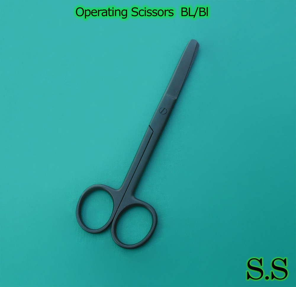 Operating Scissors Straight 6" blunt-blunt Black Coated Surgical Instruments
