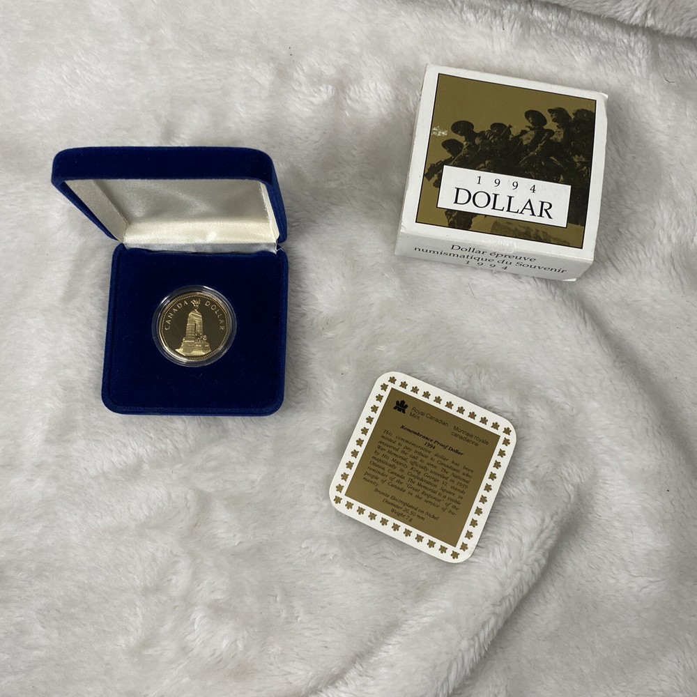 1994 Canada 1 Dollar Remembrance Proof - With Display Box
