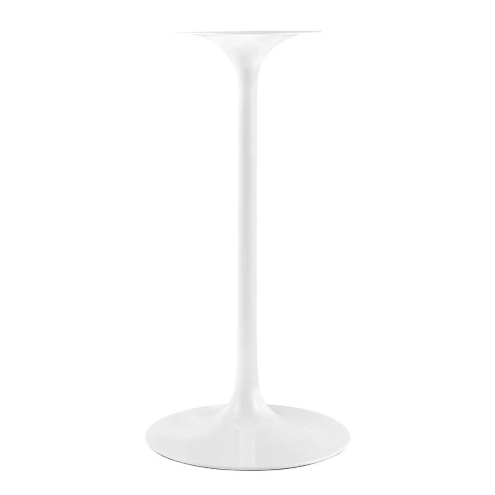Pemberly Row 28" Round Modern Artificial Marble Bar Table in White