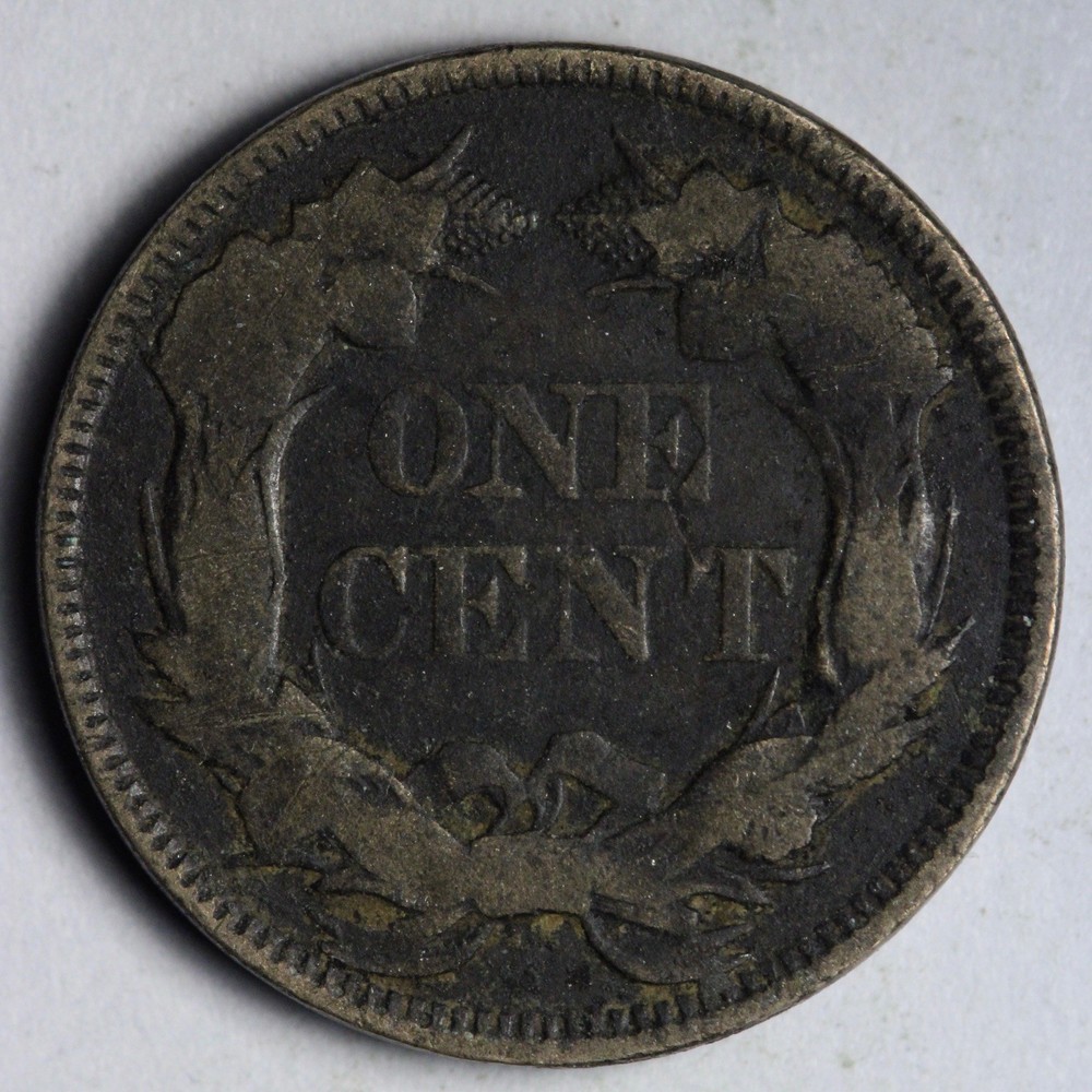 1858 LL Flying Eagle Cent Penny VG E126 DAO