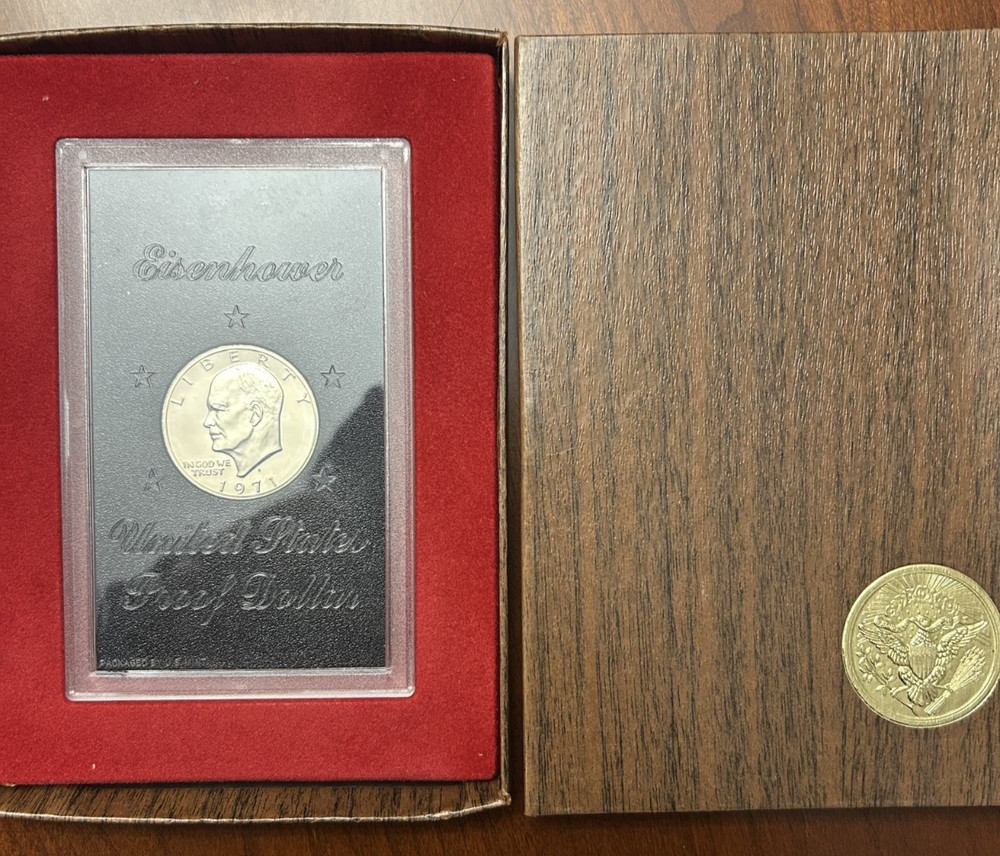 1971-S Silver Proof Eisenhower Dollar - "Brown Ike" - OGP