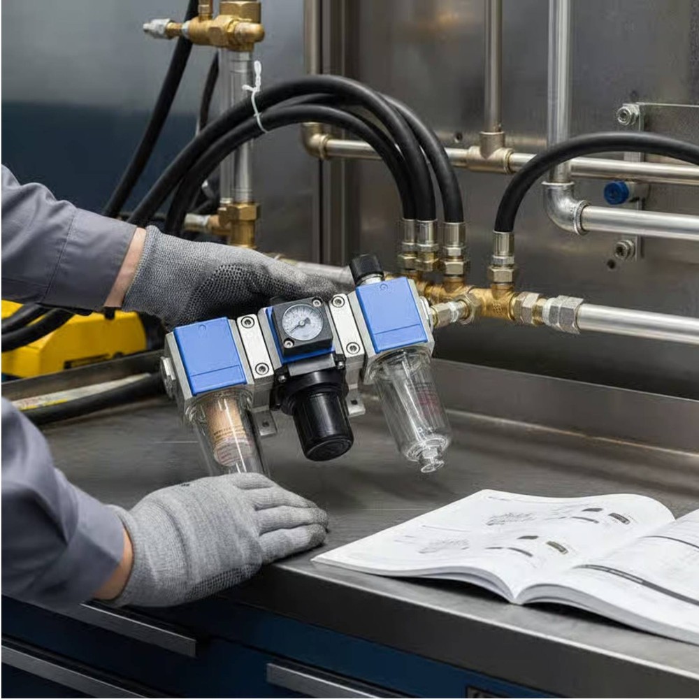 Air Strainer Pressure Controller Lubricator Mounting Bracket Air-Powered FRL