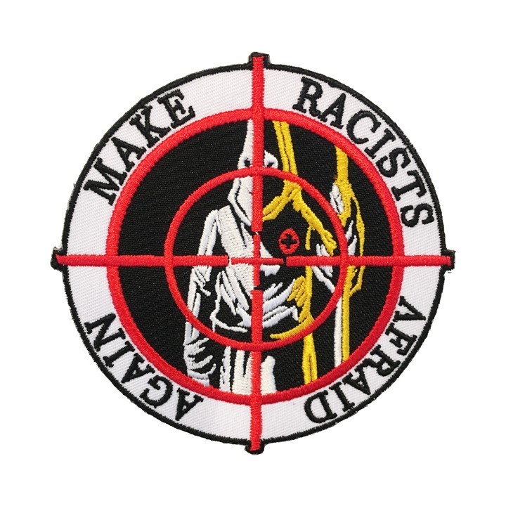 MAKE RACISTS AFRAID AGAIN 3.5" Embroidered Iron on Patch antiracist antifascist