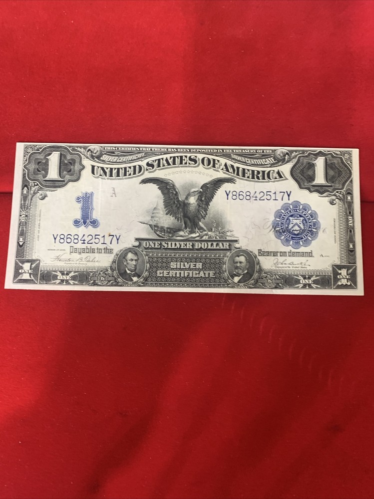 1899 $1 Silver Certificate BLACK EAGLE Teehee & Burke Moderately Circulated