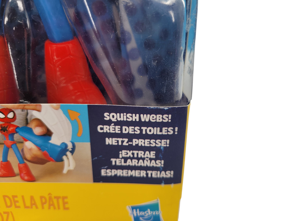 Play-Doh Marvel Spider-man Playset Bendy Action Fig +Web Squisher + 2 Compounds