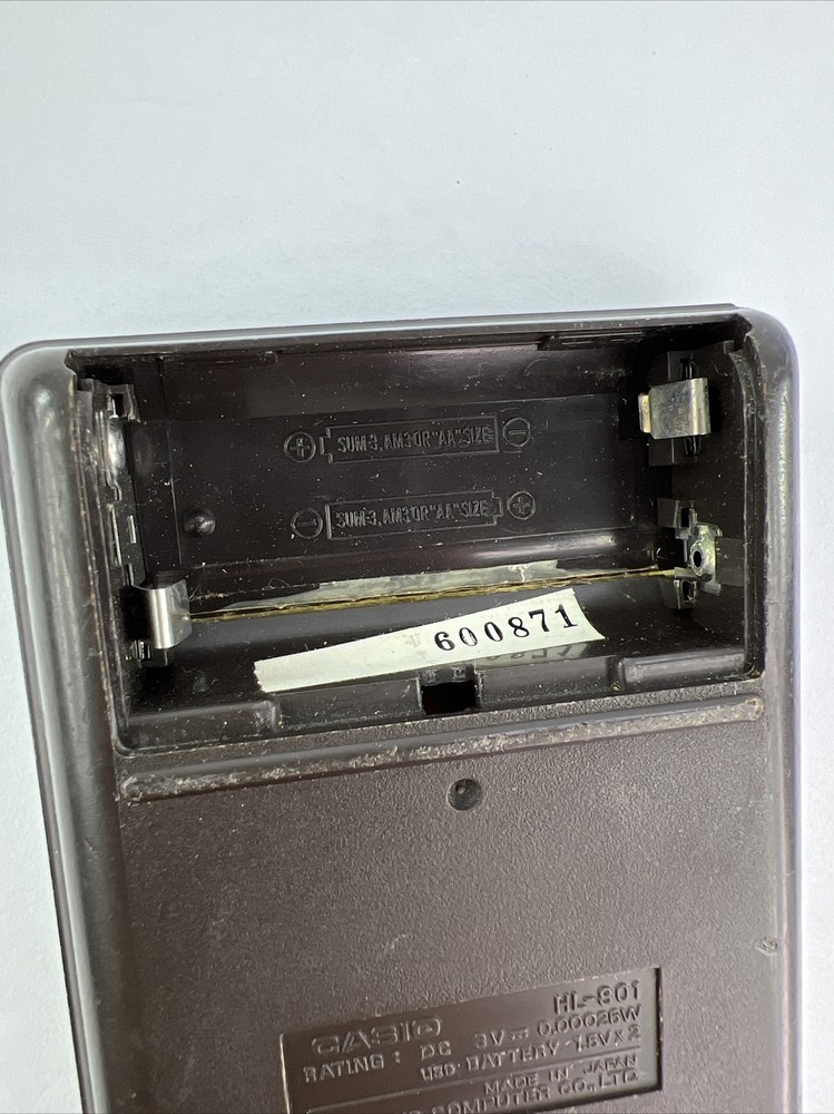 Casio HL-801 Electronic Calculator TESTED