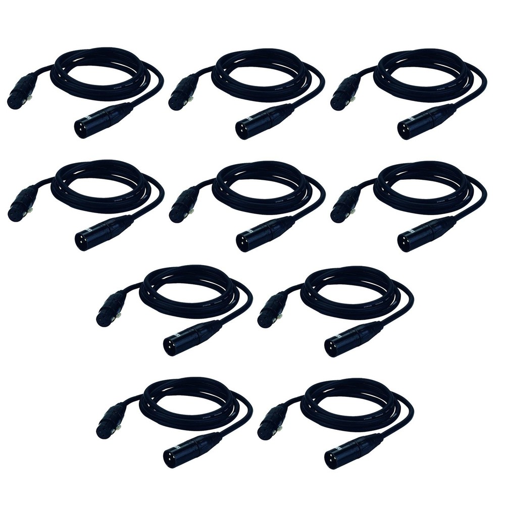 ADJ 15FT 3-Pin DMX Cables - 10 Pack