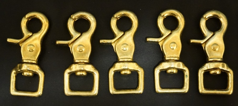 Solid Brass Trigger Square Scissor Snap 3/4 Inch Pack Of 5