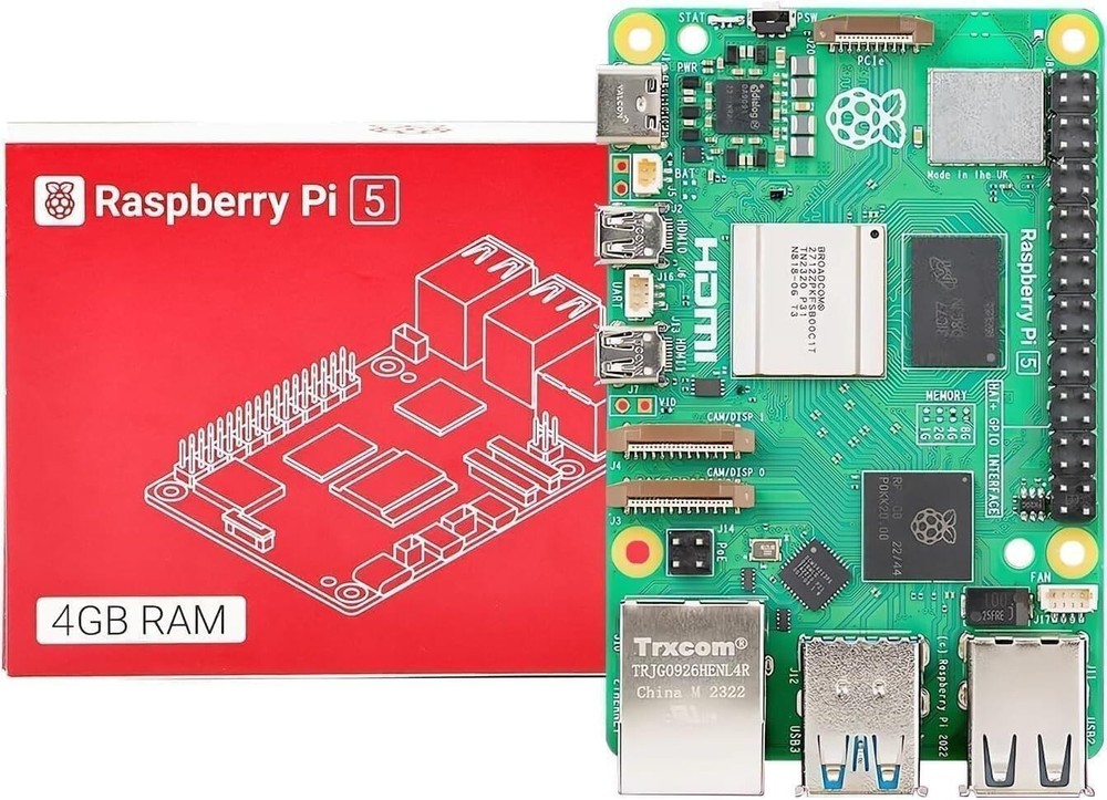 Raspberry Pi 5 BCM2712 Cortex-A76 2.4GHz Quad-core 64-bit Single Board Computer
