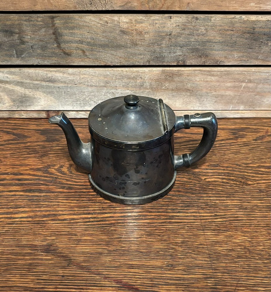 Vintage Small Silver Hinged Creamer From Benedict Indestructible
