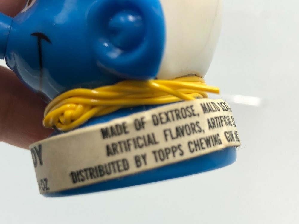 1982 Full SMURF Head Topper CANDY CONTAINER Vintage TOPPS Chewing GUM