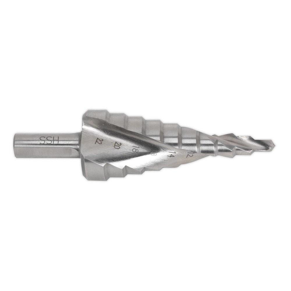 Sealey AK4747 HSS 4341 Step Drill Bit 4-22mm Spiral Flute