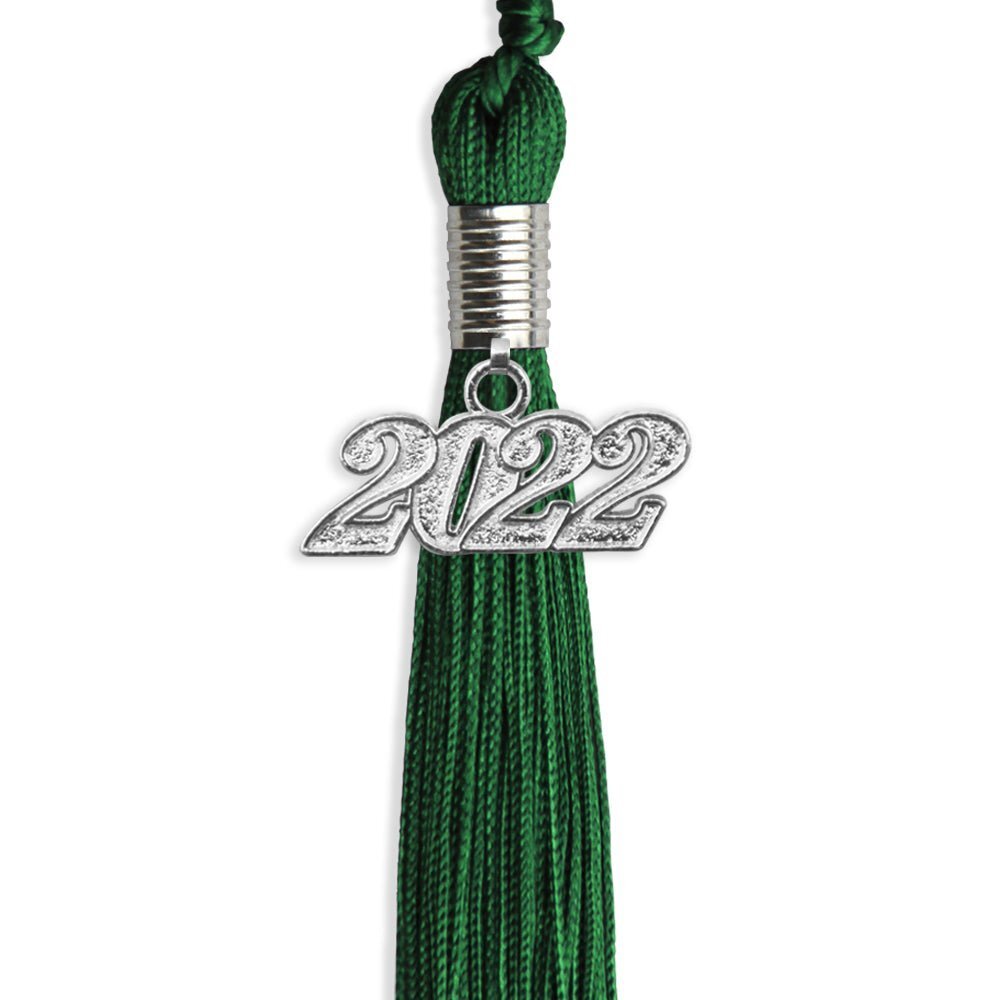 Endea Graduation Green Tassel With Silver Date Drop