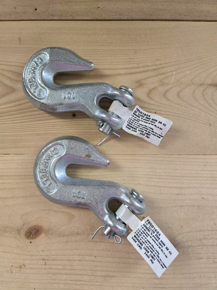 2 Campbell 3/8" Clevis Grab Hook