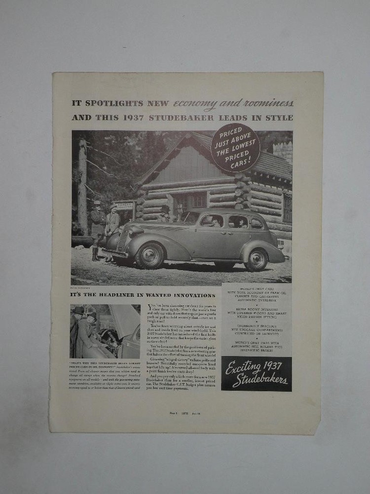 Magazine Ad* - 1937 - Studebaker - (#1)