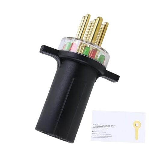 TOVOP auto #7865L 7-Way Round Pin Tractor Plug Tester Trailer Circuit |