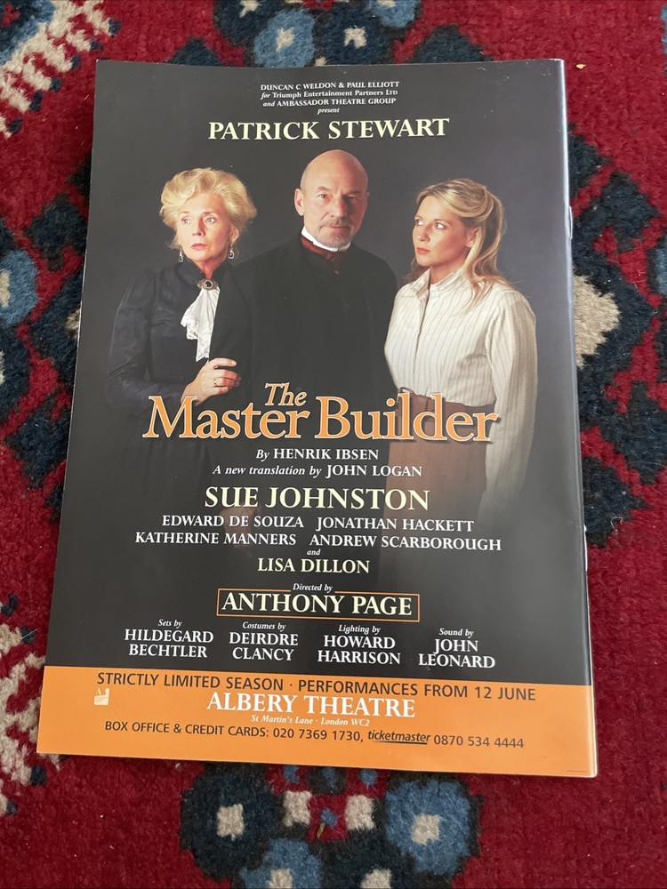 Original Programme Ticket Three Sisters Christopher Hampton Michael Blakemore FH