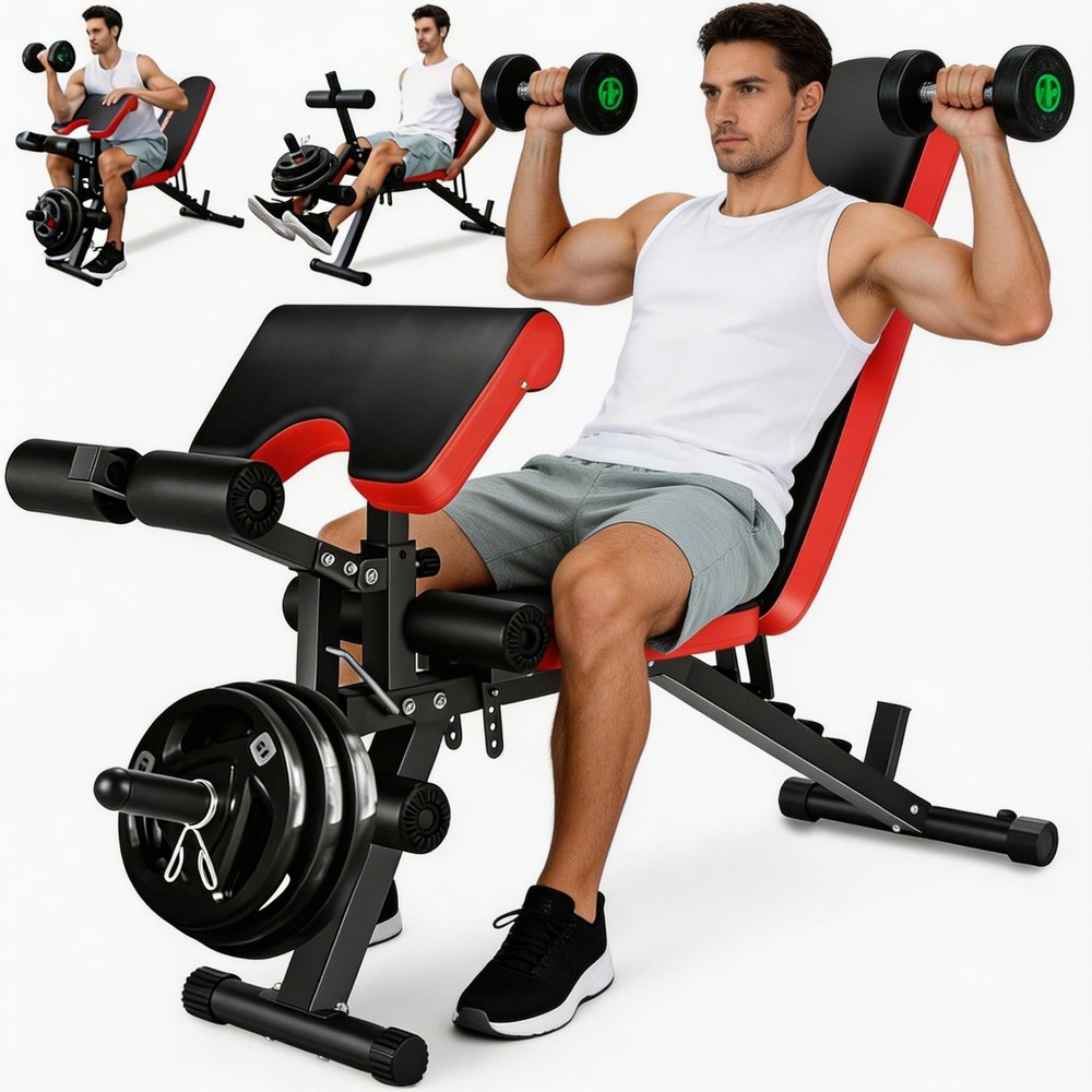 800 LBS Weight Bench Adjustable Foldable Strength Training Full Body Workout Gym