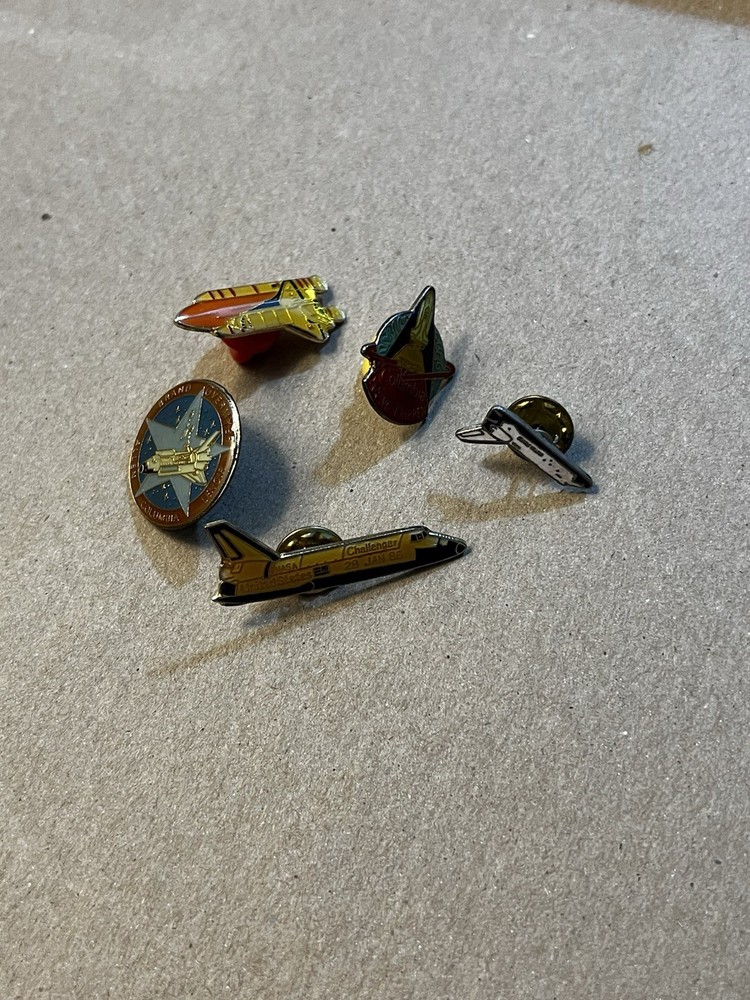 Vintage NASA Lapel Pins Lot 5 Space Shuttle