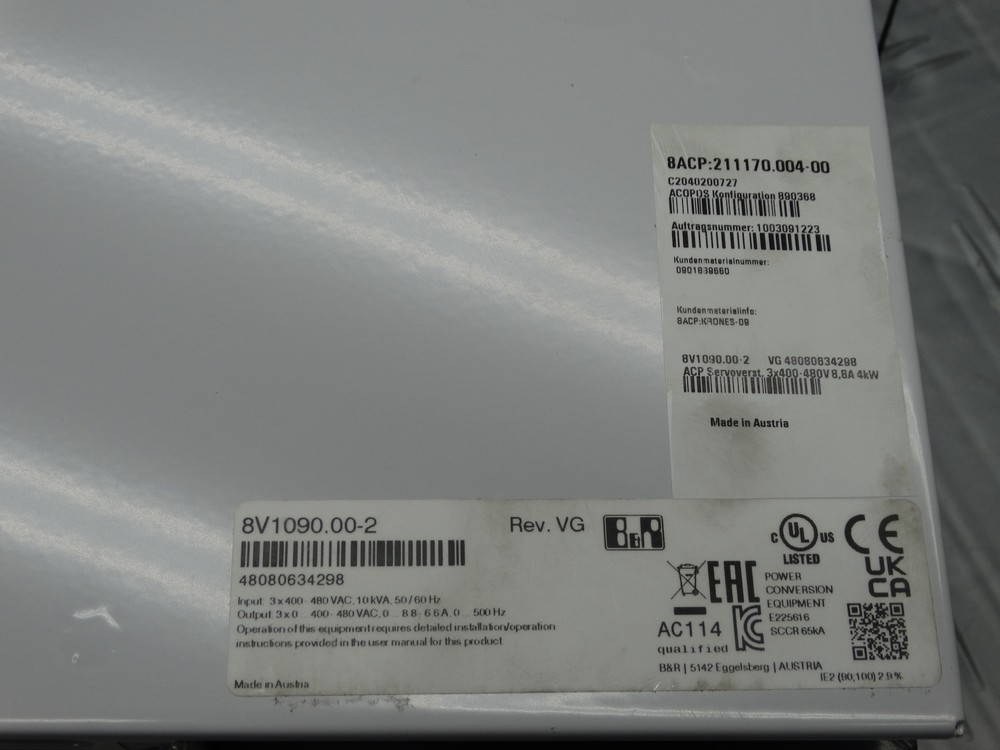 B&R ACOPOS 1090 Automation 8V1090.00-2 Tested Works