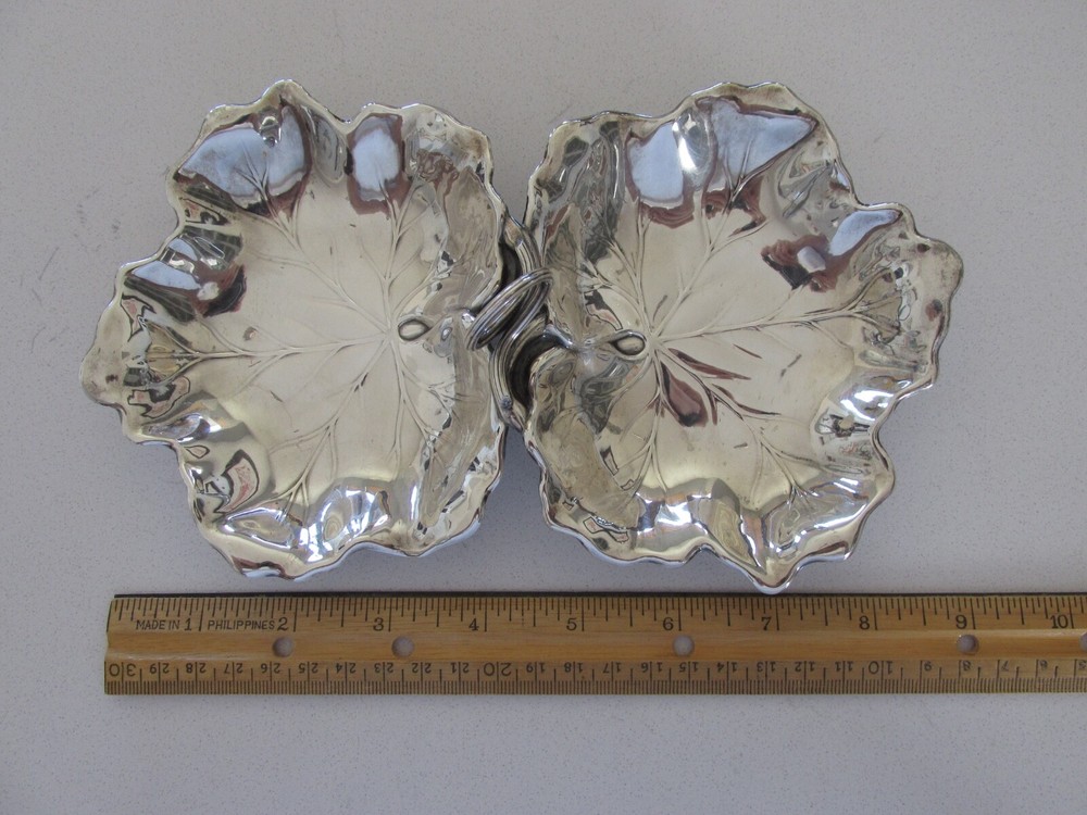 Vintage Reed & Barton Sterling Silver "Double Leaf" Candy/Nut Dish