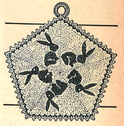 VINTAGE Bunny Pan Holder/Potholder/Crochet Pattern INSTRUCTIONS ONLY