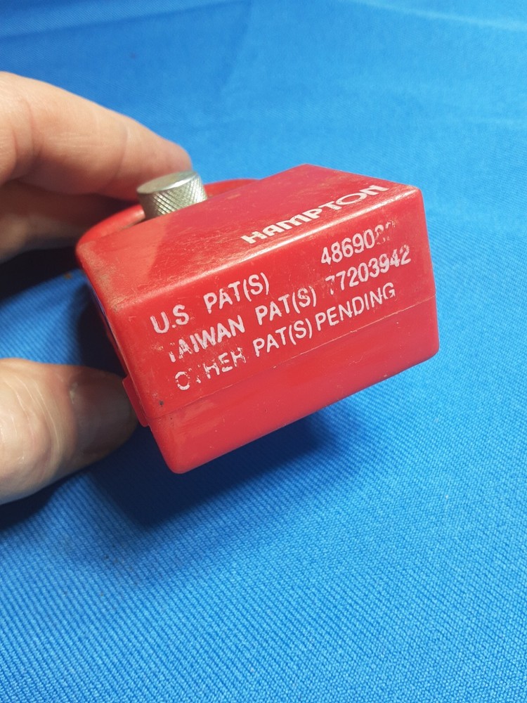 Hampton Dial Combination Lock - RED -Plus Secret Compartment Vtg 2” .X.