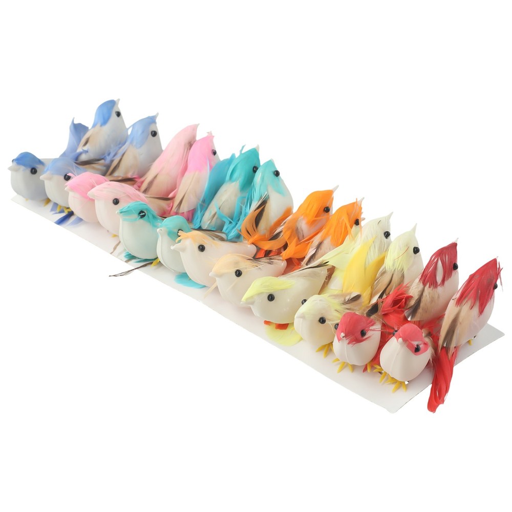 Simulation Feather Bird Home Garden Decor Multi Functional 24 Pcs DIY Crafts