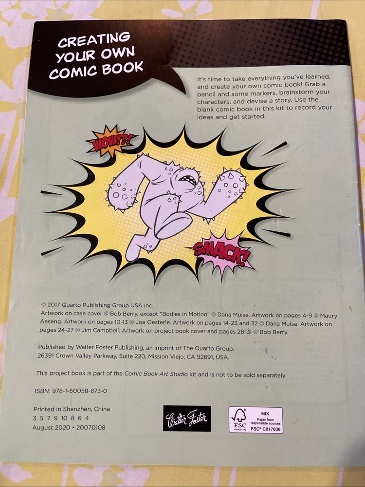 COMIC BOOK ART STUDIO KIT 32-Page Project Book, Book ONLY