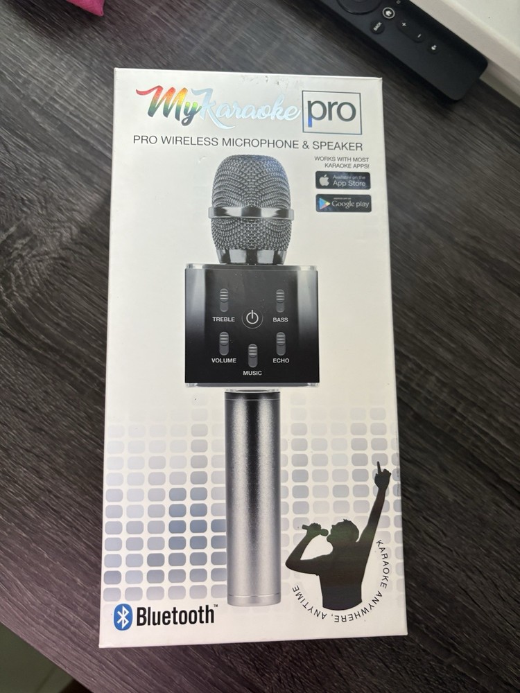 My Karaoke Pro 2-in-1 Wireless Bluetooth Microphone & Speaker Black