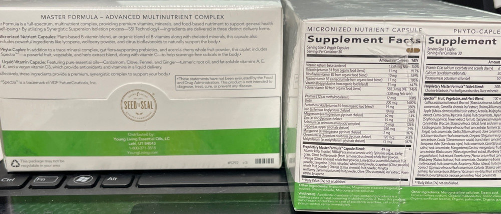 Young Living Master Formula Collection - NEW & SEALED Multi-nutrient complex