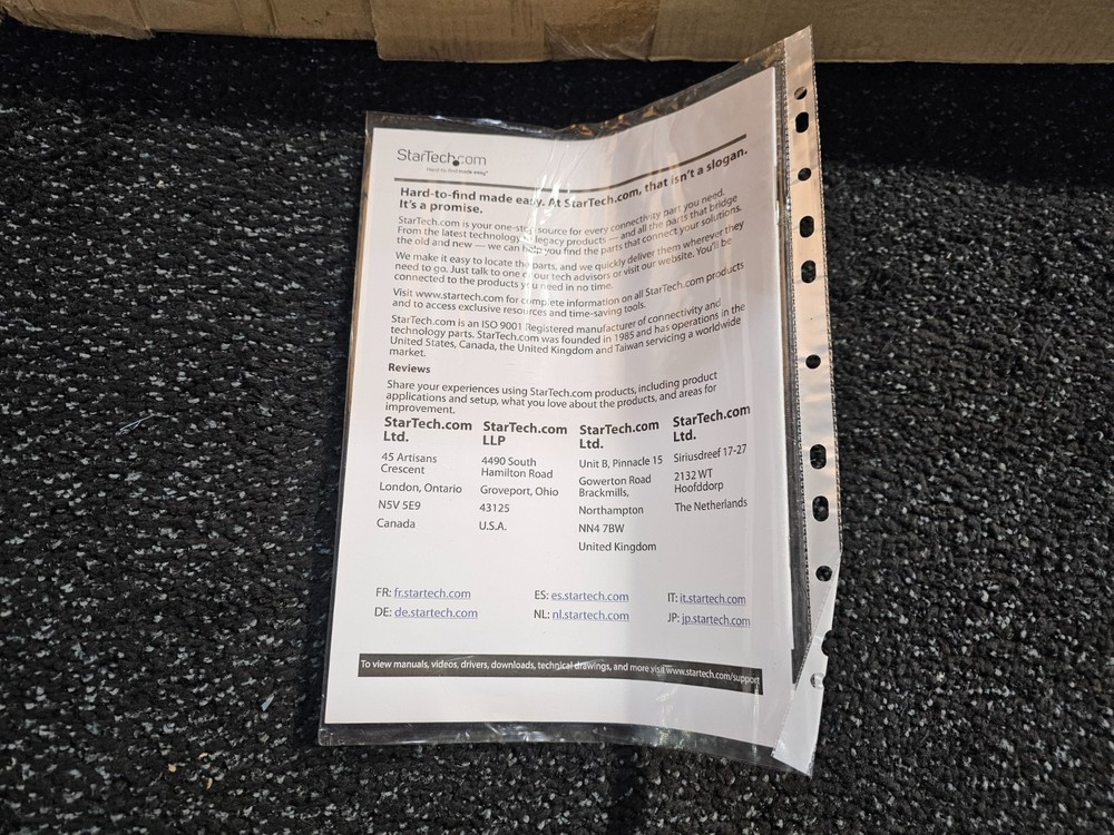 DEFECTIVE StarTech 4Post 15U Mobile Open Frame Server Rack 19 in Network G3D