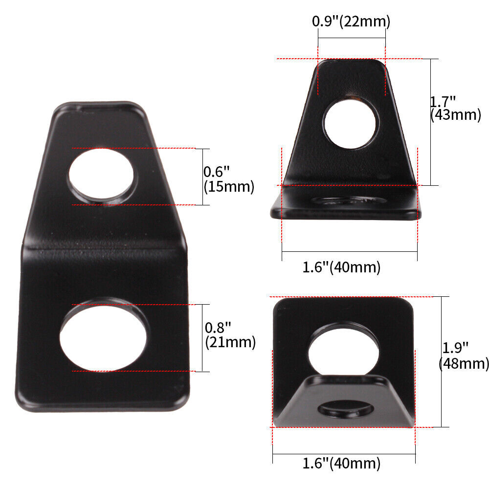 8PCS Belt Mounting 90 Degree Angle Bracket Kit Seat L-Bracket Hardware Kit