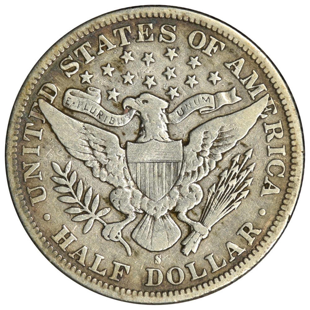 1897-S BARBER HALF DOLLAR ~ BOLD FINE!