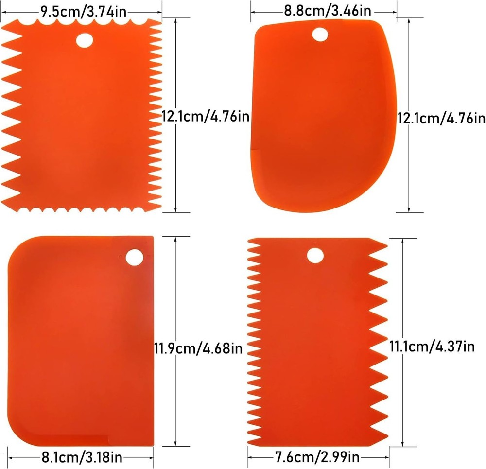 LRONG 6PCS Pottery Tools Plastic Clay Scraper Set Scraping Handle Carved Soft...