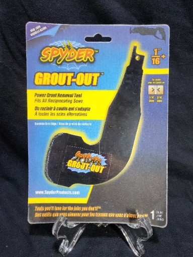 Spyder Scraper Grout-Out 1/16" Carbide Grit Edge Tool For Reciprocating Saws