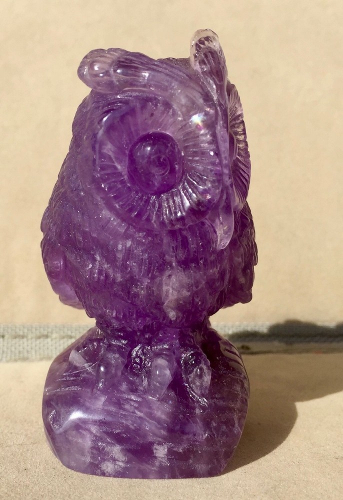 Amethyst Owl 3 1/4"