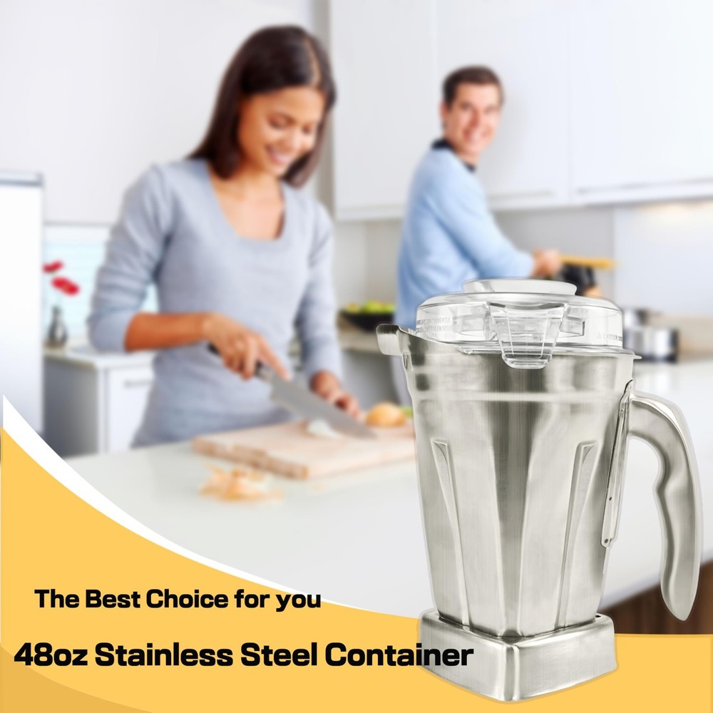 Stainless Steel Container 48oz,Replace for 5000 5200 6300 6500 7500 E310 E320 Pr