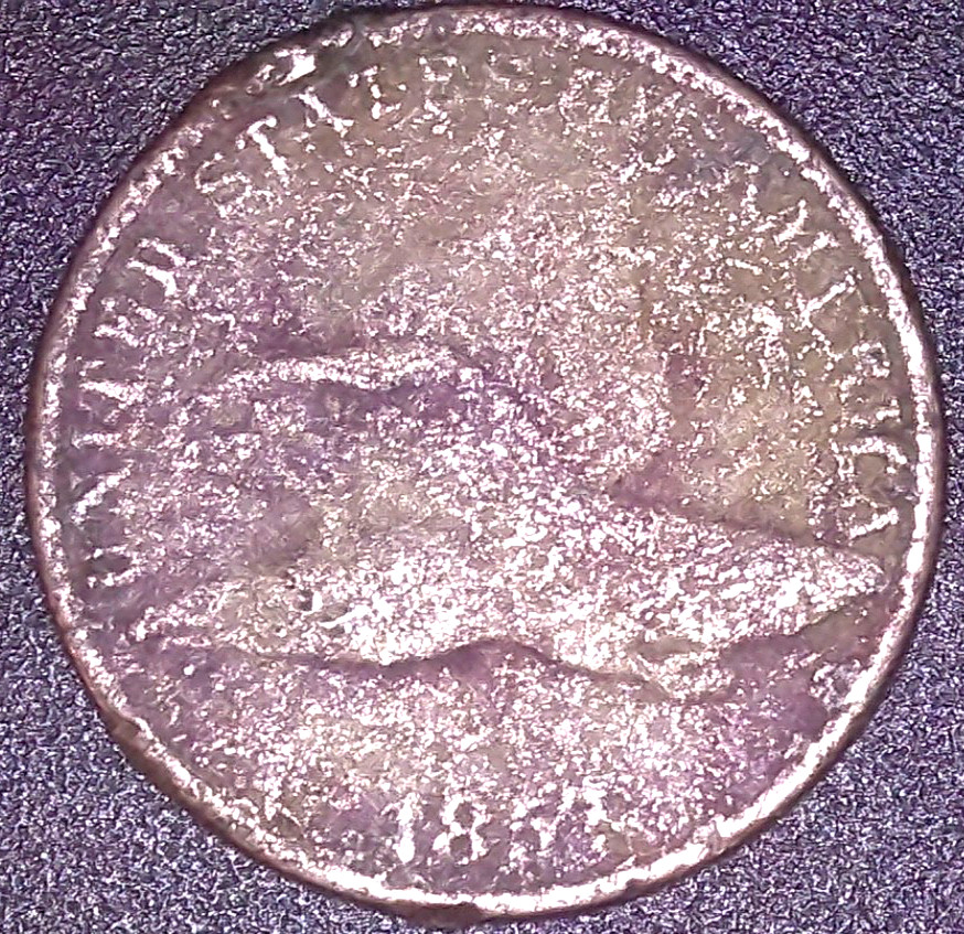 1858 FLYING EAGLE 1C , DAMAGED