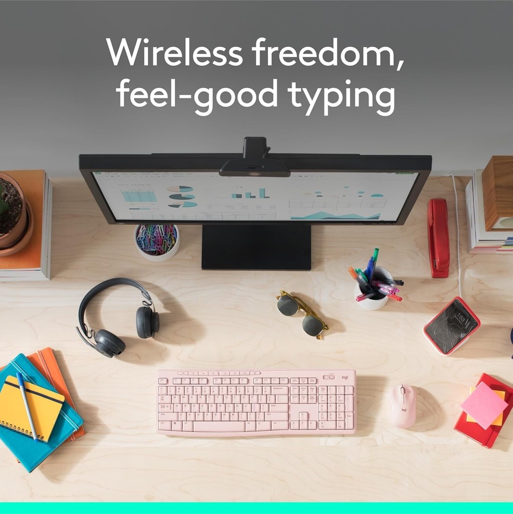 Logitech MK270 Full-size Wireless 2.4G Membrane Keyboard and Mouse Bundle PC/MAC